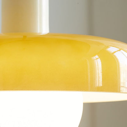Colourful Glass Brim Shade Pendant
