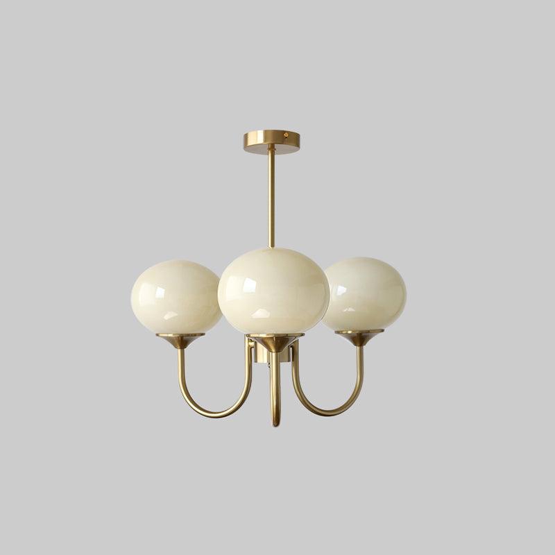 Candy Colour Gooseneck Globe Chandelier