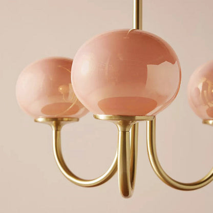 Candy Colour Gooseneck Globe Chandelier