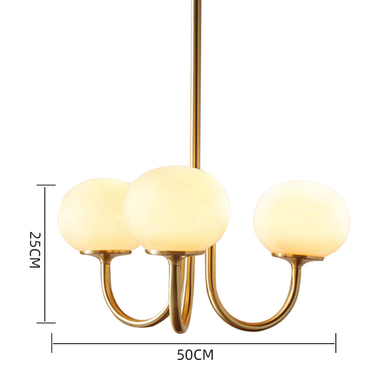 Candy Colour Gooseneck Globe Chandelier