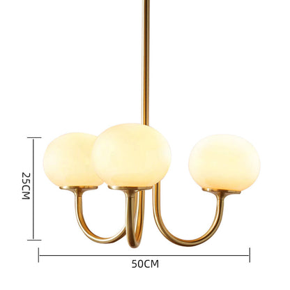 Candy Colour Gooseneck Globe Chandelier