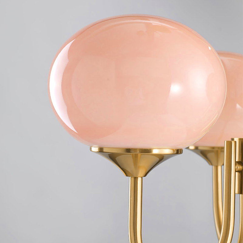 Candy Colour Gooseneck Globe Chandelier