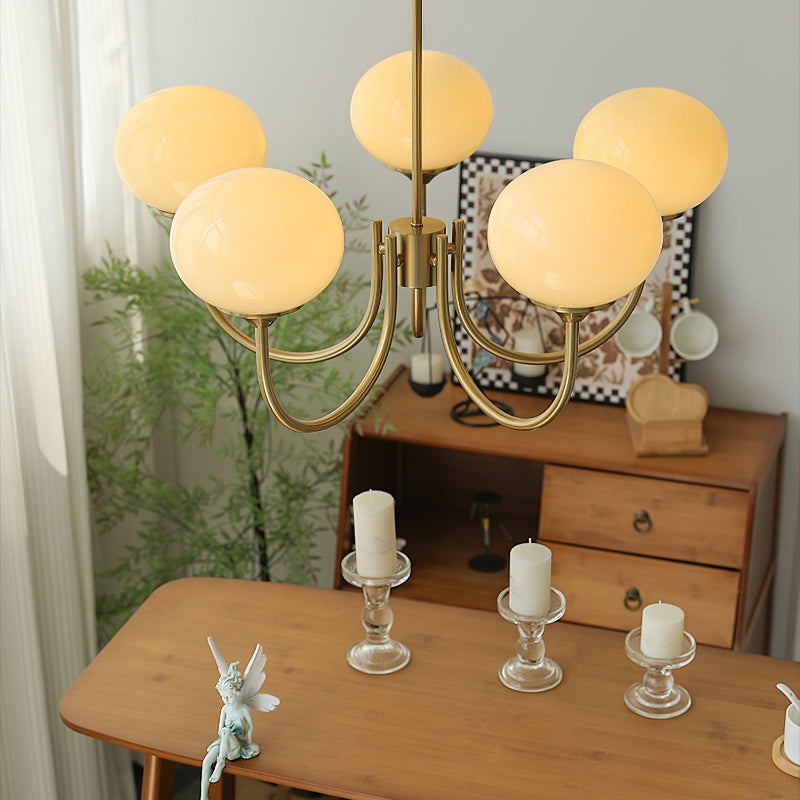 Candy Colour Gooseneck Globe Chandelier