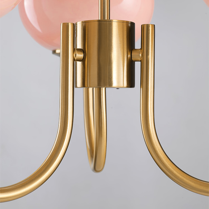 Candy Colour Gooseneck Globe Chandelier