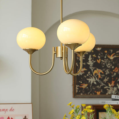 Candy Colour Gooseneck Globe Chandelier