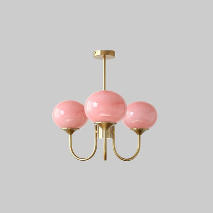 Candy Colour Gooseneck Globe Chandelier