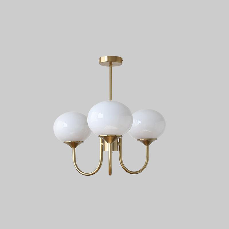 Candy Colour Gooseneck Globe Chandelier