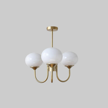 Candy Colour Gooseneck Globe Chandelier