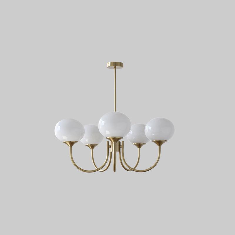 Candy Colour Gooseneck Globe Chandelier