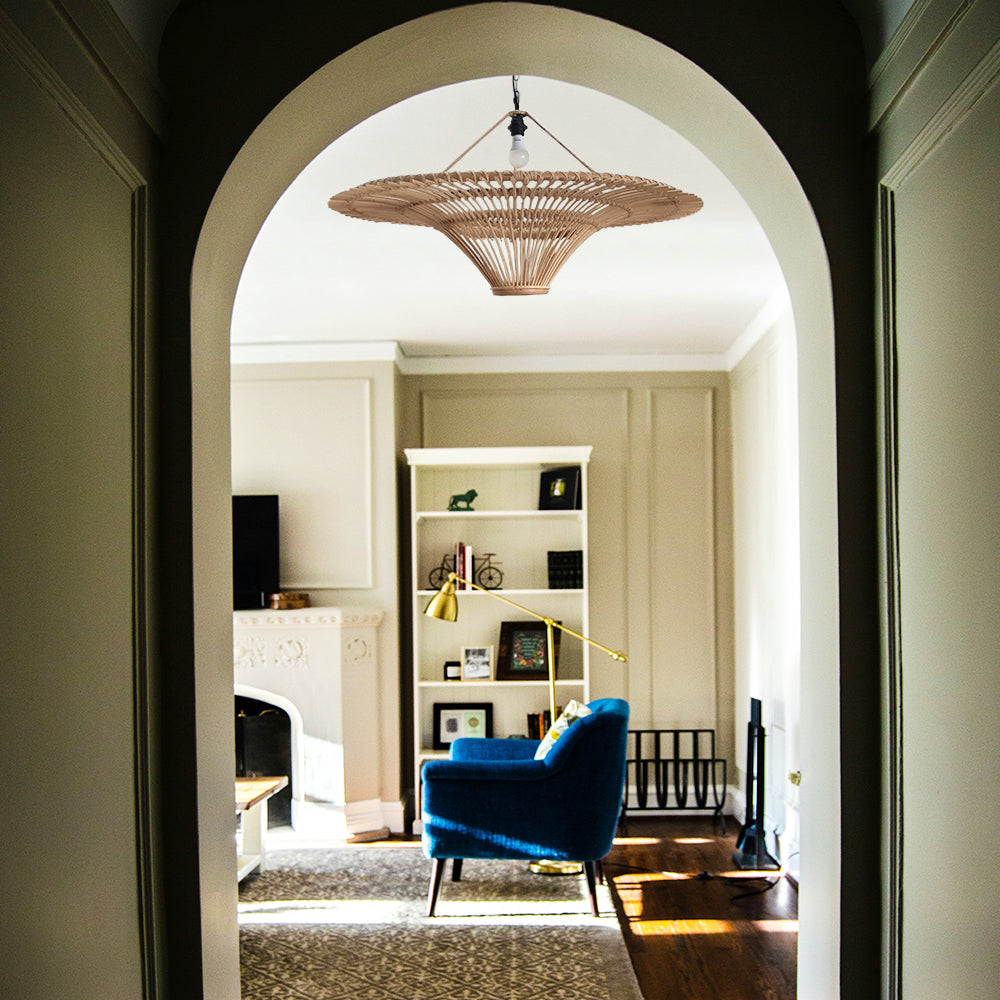 Modern Large Rattan Woven Lampshade