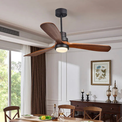 52 inch LED Ceiling Fan with Wood Blades