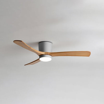 Low Profile Solid Wood Hugger Fan