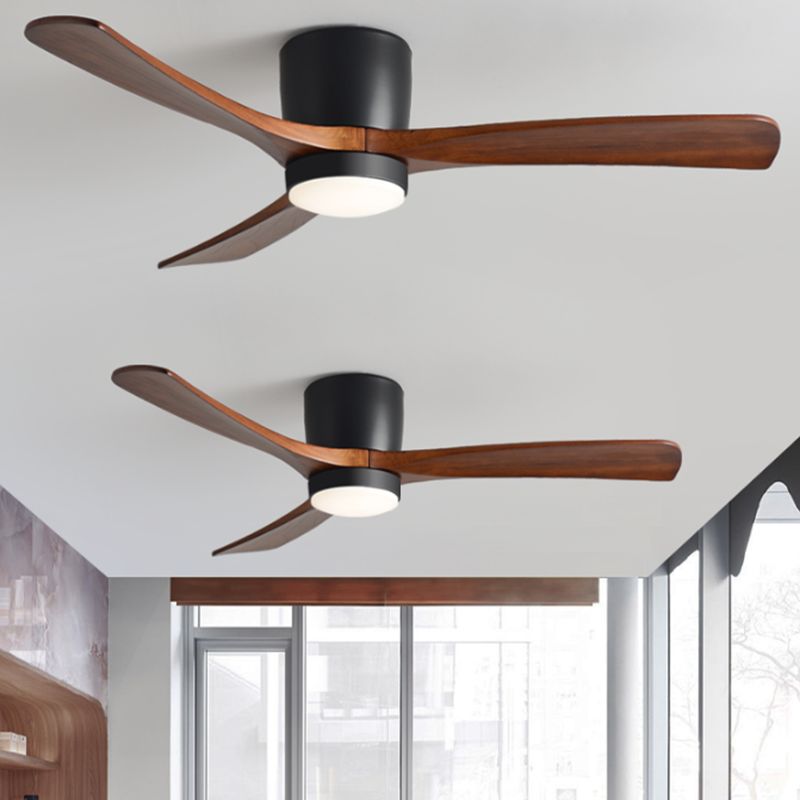 Low Profile Solid Wood Hugger Fan