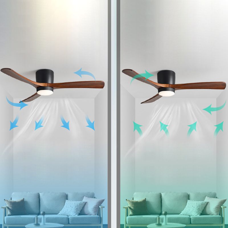 Low Profile Solid Wood Hugger Fan