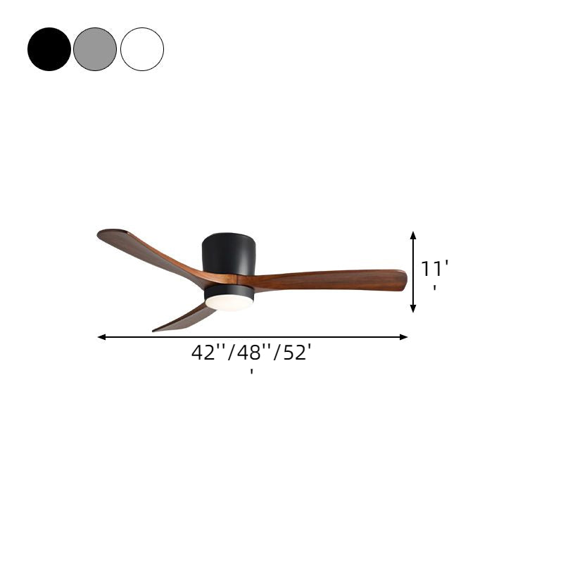 Low Profile Solid Wood Hugger Fan