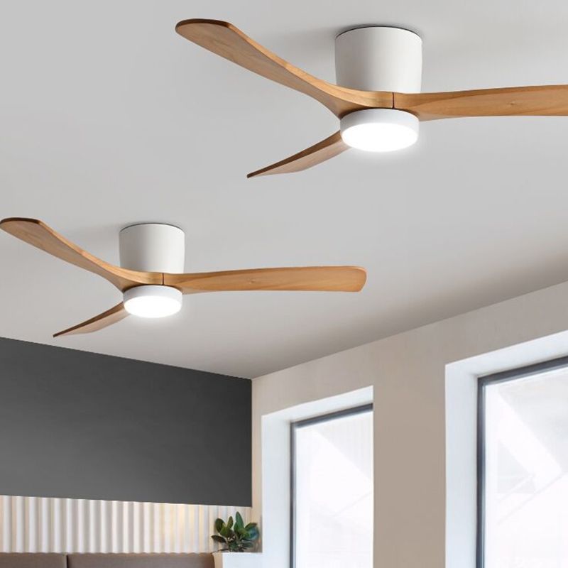 Low Profile Solid Wood Hugger Fan