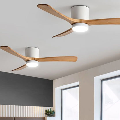Low Profile Solid Wood Hugger Fan