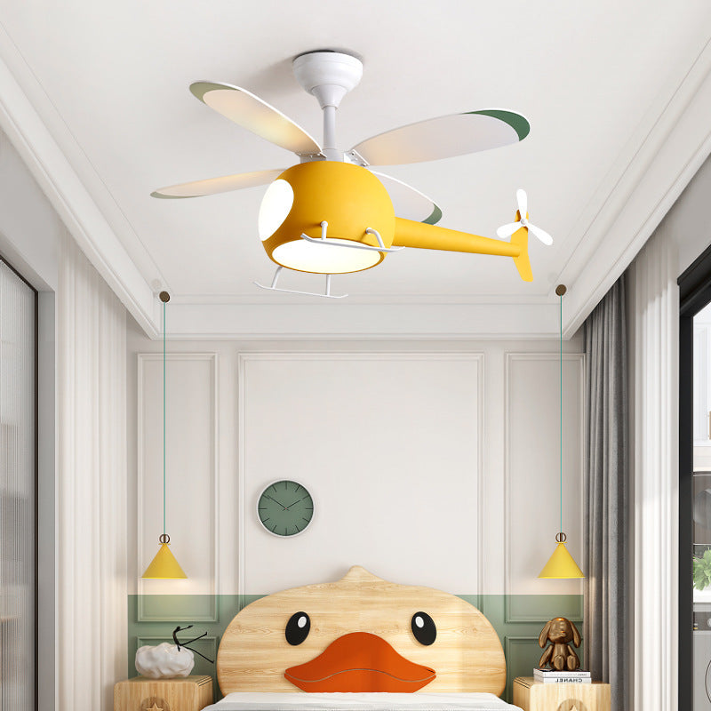 Helicopter Kids Ceiling Fan Light