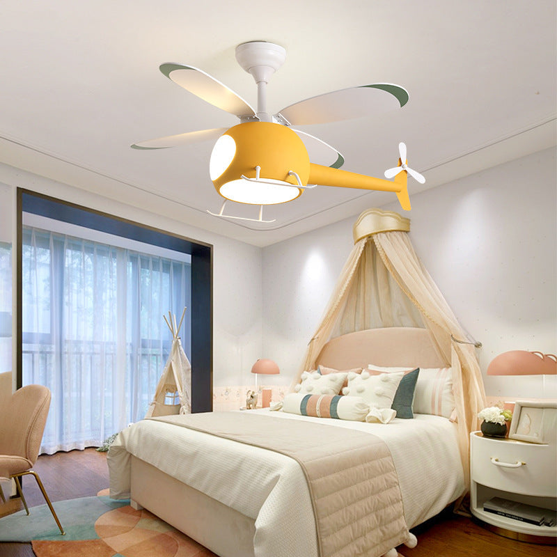 Helicopter Kids Ceiling Fan Light