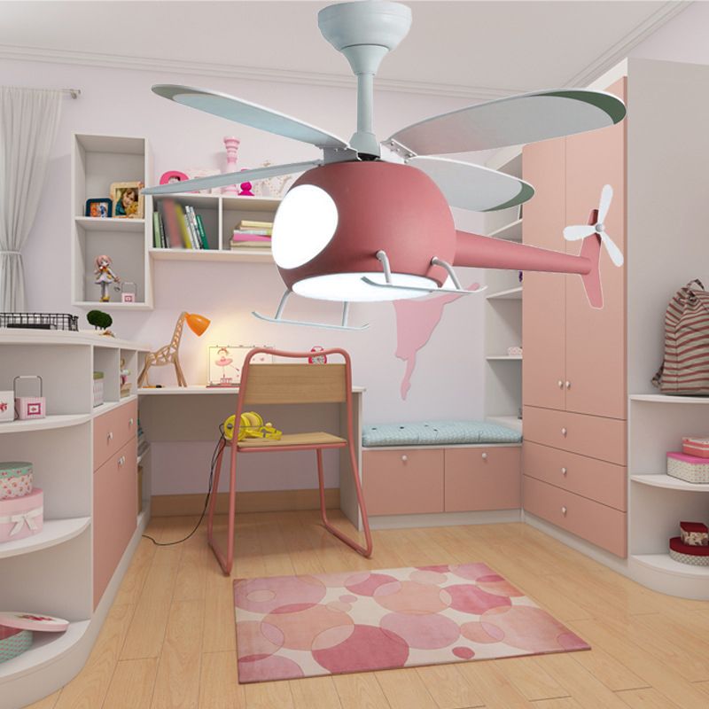 Helicopter Kids Ceiling Fan Light