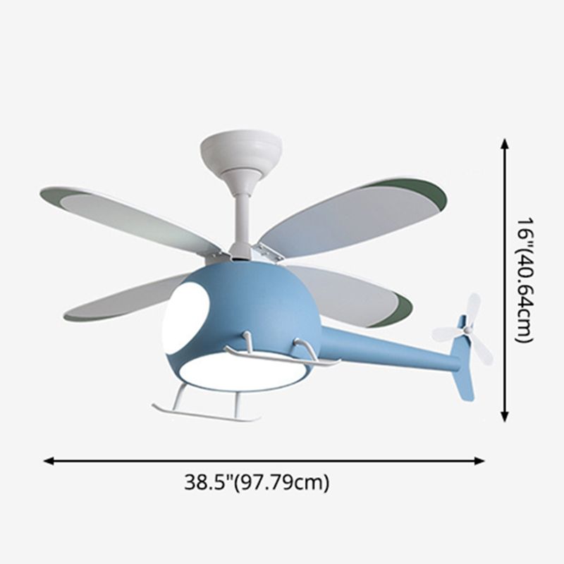 Helicopter Kids Ceiling Fan Light
