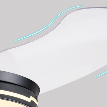 Drum Ceiling Fan with Concealable Blades