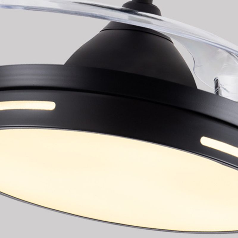 Drum Ceiling Fan with Concealable Blades
