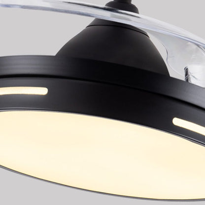 Drum Ceiling Fan with Concealable Blades