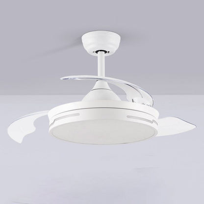 Drum Ceiling Fan with Concealable Blades