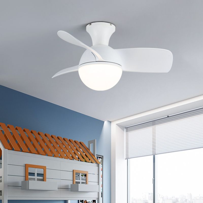 Iron and Acrylic Flush Mount Fan Light