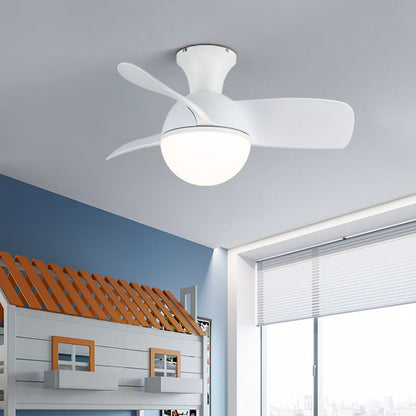 Iron and Acrylic Flush Mount Fan Light