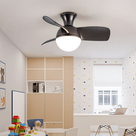 Iron and Acrylic Flush Mount Fan Light