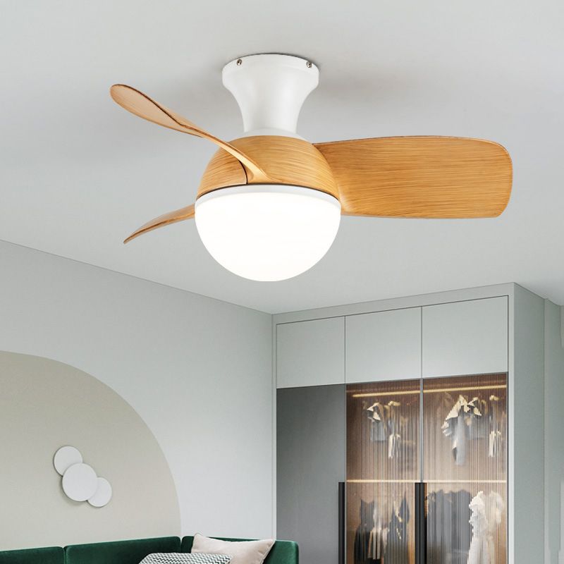 Iron and Acrylic Flush Mount Fan Light