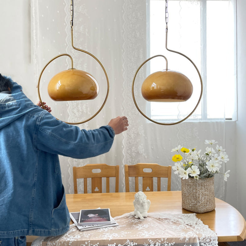 Yellow Aluminium Vintage Pendant
