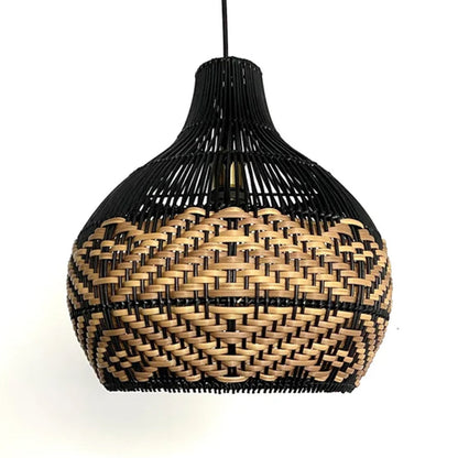 Beach Rattan Herringbone Island Pendant