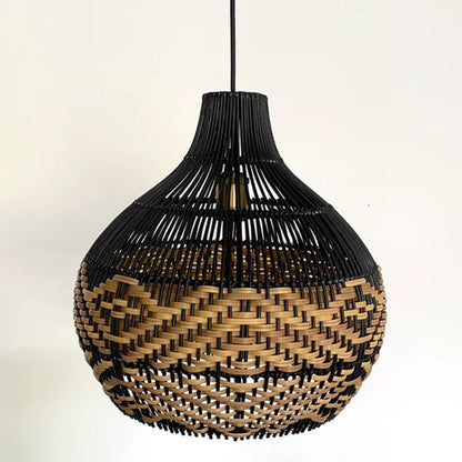 Beach Rattan Herringbone Island Pendant