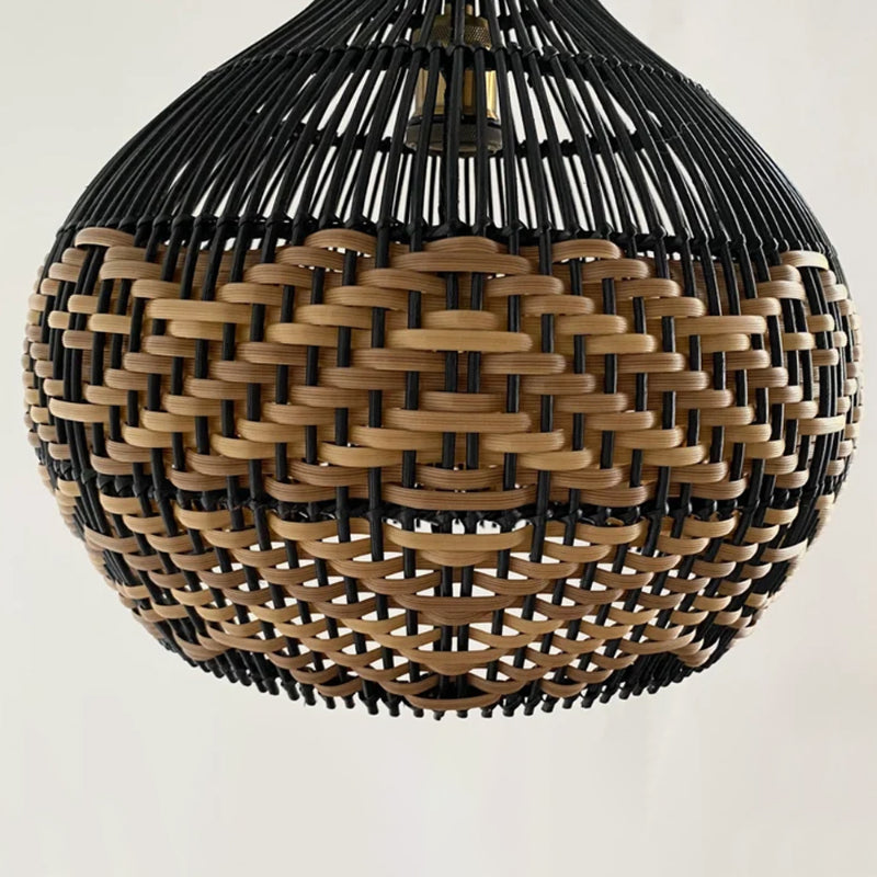 Beach Rattan Herringbone Island Pendant