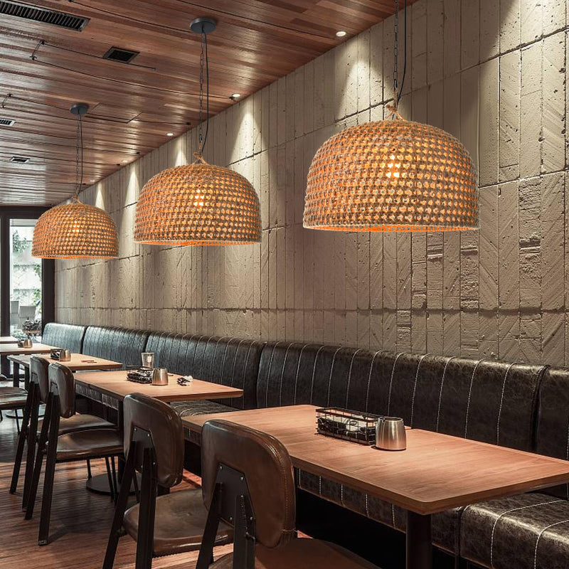 Retro Hemp Rope Woven Pendant Light