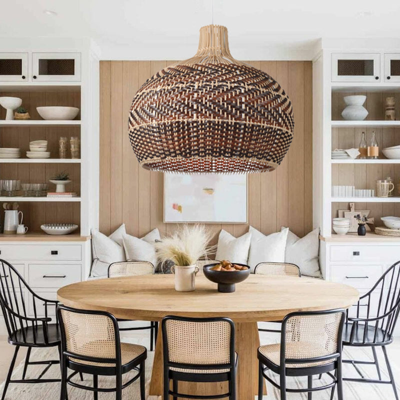 Vintage Rattan Kitchen Pendant Light