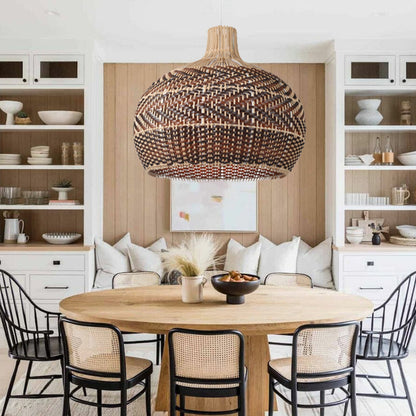 Vintage Rattan Kitchen Pendant Light