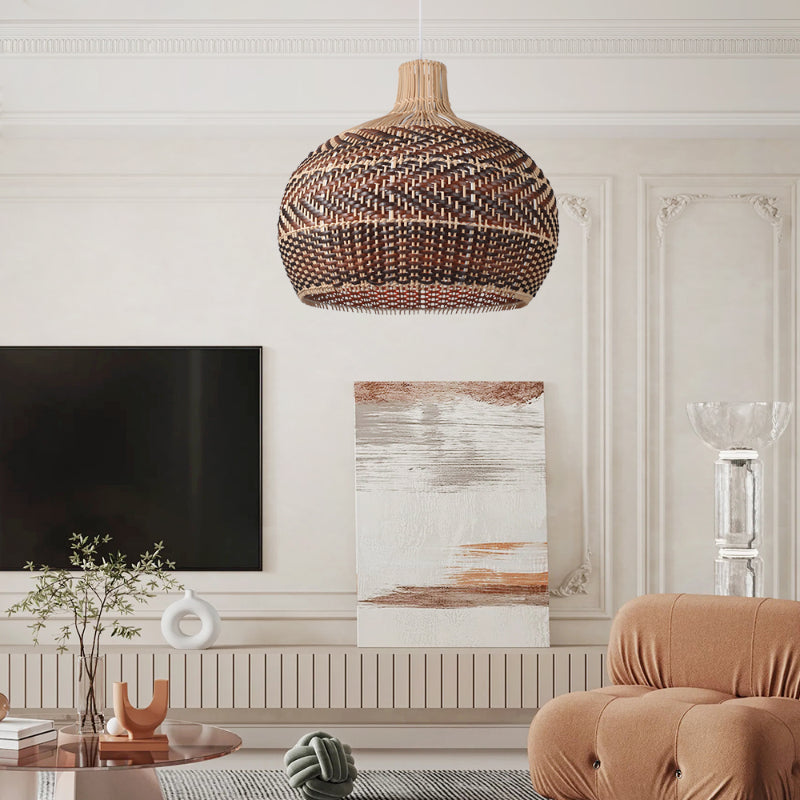 Vintage Rattan Kitchen Pendant Light