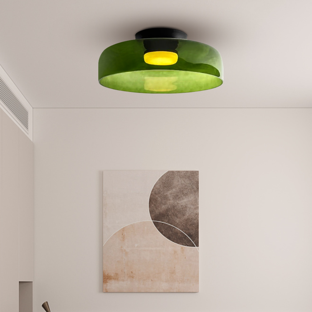 Sandblasted Glass Multi-Layer Pendant