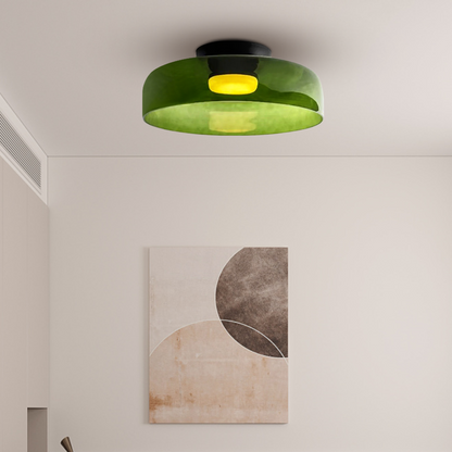 Sandblasted Glass Multi-Layer Pendant
