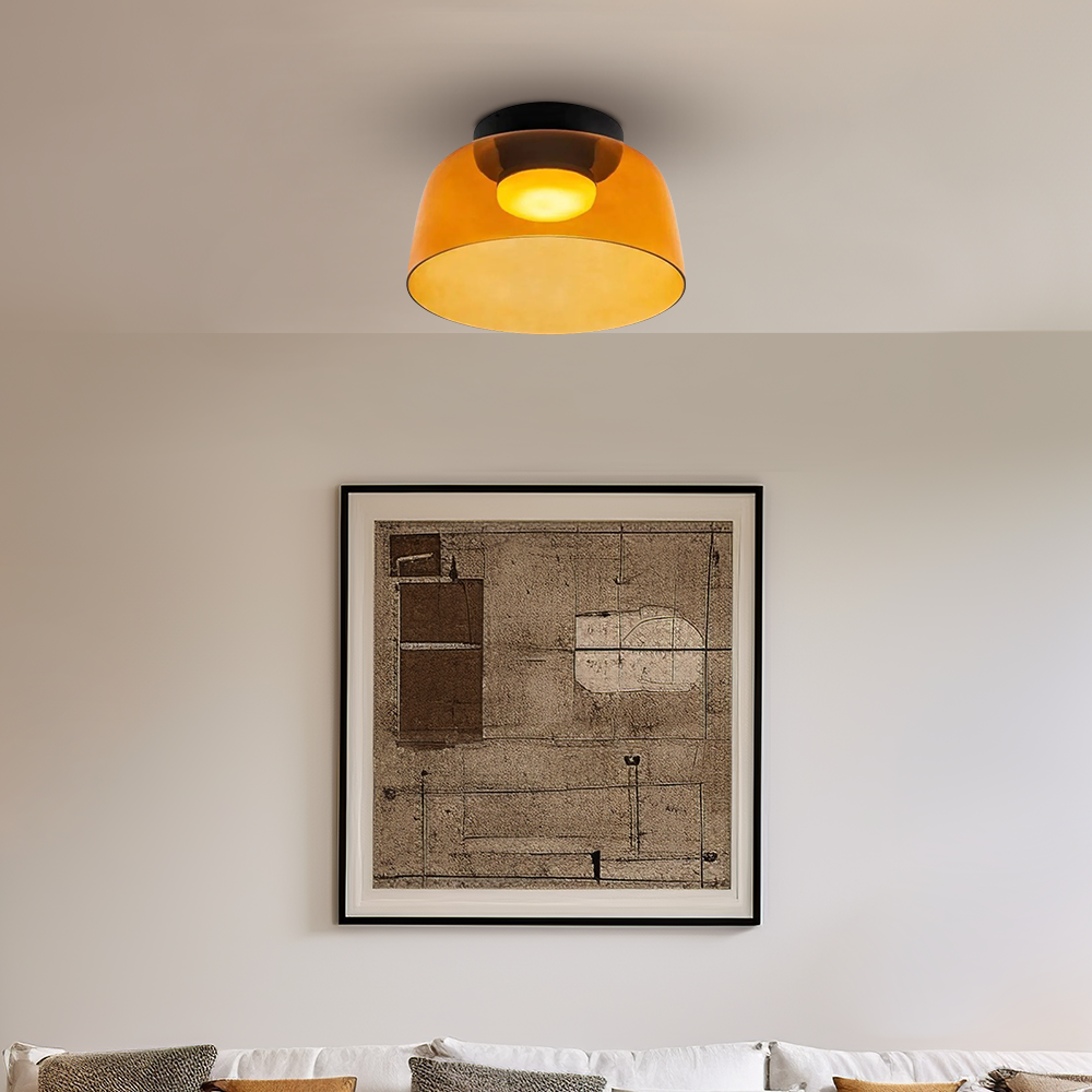 Sandblasted Glass Multi-Layer Pendant
