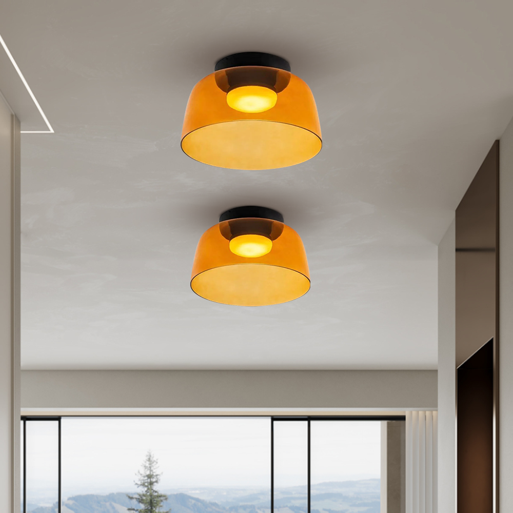 Sandblasted Glass Multi-Layer Pendant
