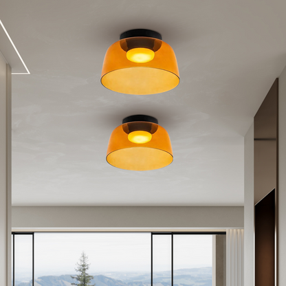 Sandblasted Glass Multi-Layer Pendant
