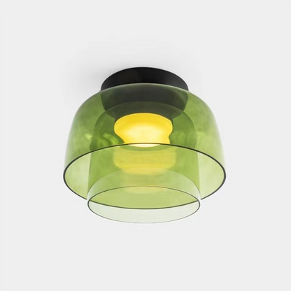 Sandblasted Glass Multi-Layer Pendant