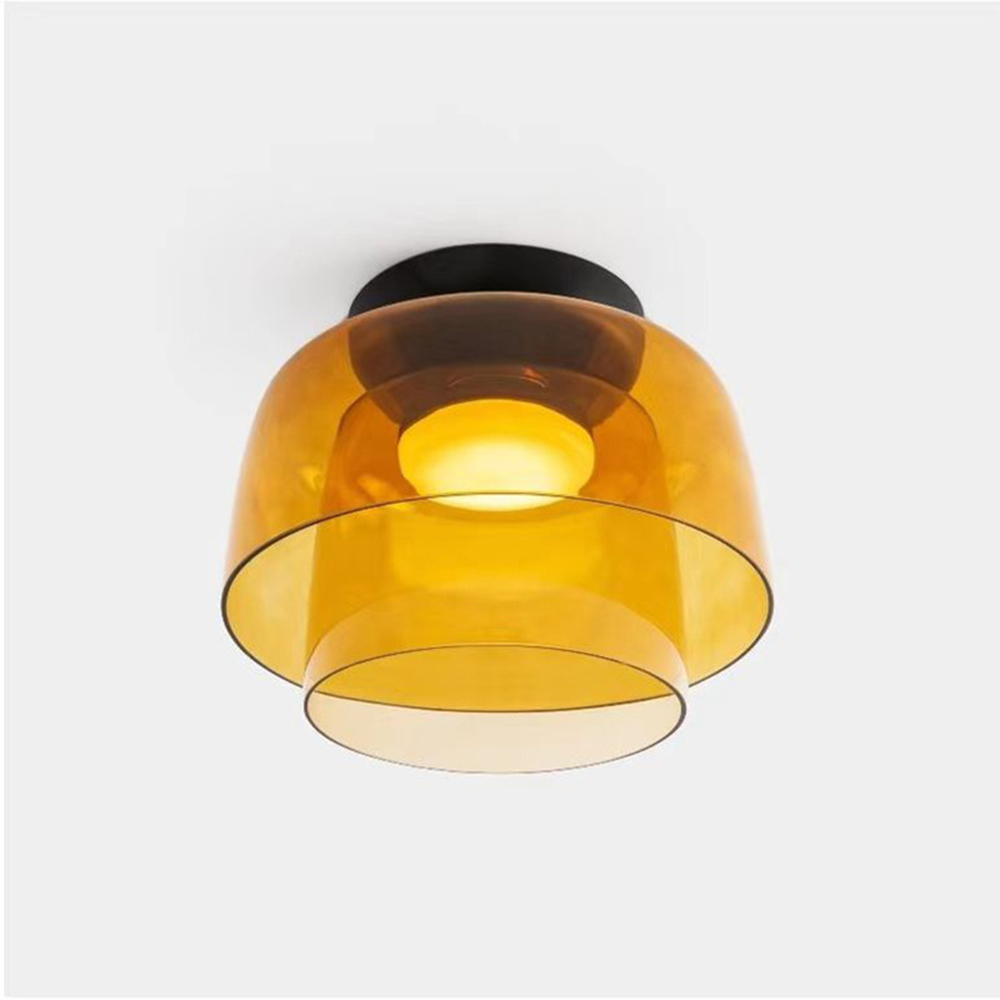 Sandblasted Glass Multi-Layer Pendant