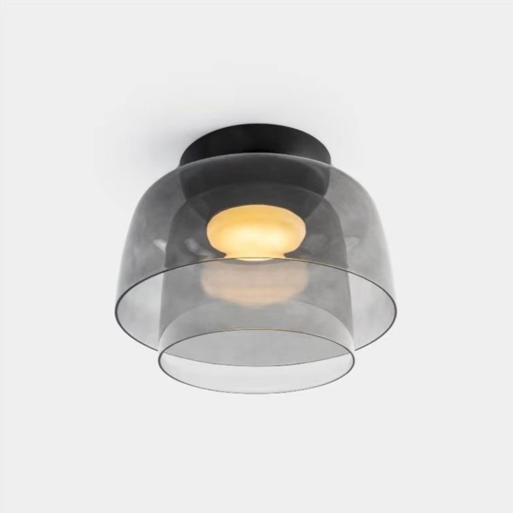 Sandblasted Glass Multi-Layer Pendant
