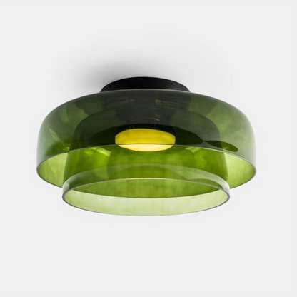 Sandblasted Glass Multi-Layer Pendant